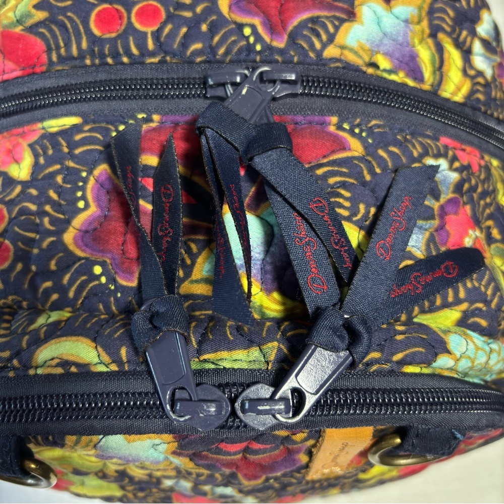 Donna Sharp Quilted Backpack Blue Red Purple Yell… - image 6